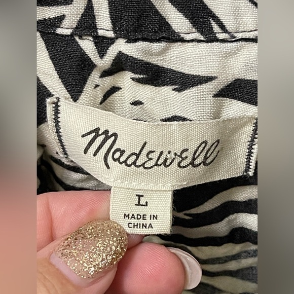 Madewell Easy Camp Shirt in Fern Fronds Size Large - Picture 9 of 16